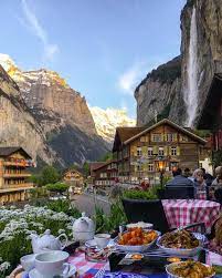 dinner in lauterbrunnen switzerland beautiful places places to travel switzerland travel