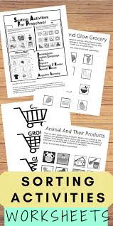 Sorting Activities Worksheets In 2020 Activity Workbook Sorting Activities Preschool Activities