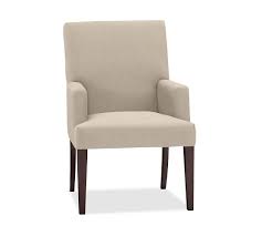 It also offers comfortable seating with soft quality fabric upholstery, arm restand medium firmness foam cushion. Pb Comfort Square Upholstered Dining Armchair Pottery Barn