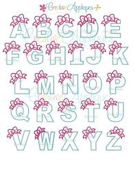 The english alphabet derives from the latin alphabet that is use there are 26 letters in the english alphabet, consisting of 21 consonants and five v. Bow Alphabet Letter Set A Z Applique Machine Embroidery Design Etsy Hand Lettering Alphabet Lettering Alphabet Embroidery Machine Font