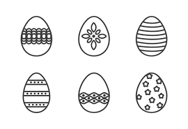 Easter Egg Outline Icons By Amit Jain Easter Egg Outline Easter Eggs Outline