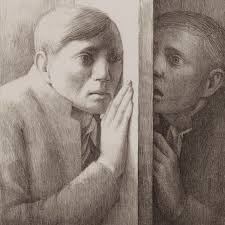 ArtInYourFeed #PrideMonth 🌈 🎨 "Voice" by George Tooker (1920–2011), 1977 