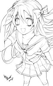 Certainly anyone of us has also been playing coloring and coloring has also been scientifically proved to be one of the great games for children to develop their intelligence and creativity in an optimal way. Cute Anime Face Girls Coloring Pages Coloring Home