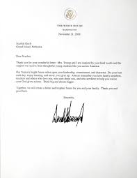 President trump said on wednesday that he did not give president recep tayyip erdogan of turkey a green light to move turkish forces into northern syria, adding that he'd written a very powerful letter. Cedar Hollow Fourth Grader Receives Letter From President Trump Grand Island Local News Theindependent Com