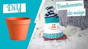Un tuto et 24 photos pour réaliser vos sculptures en pot de. Tuto Pot En Terre Cuite Bonhomme De Neige Youtube
