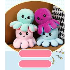 Your reversible octopus friend will share mutual feelings with you! Flip The Reversible Plush Octopus Toy Cute Doll A Plush Toy With Relaxing Emotions And Double Sided Expressions