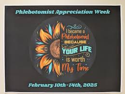 This week is National Phlebotomist Week, a time to recognize the vital role  these professionals play in patient care. These dedicated healthcare  professionals work tirelessly behind the scenes, drawing blood for essential