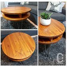 This Coffee Table Has Been Coloured With An Italian Dye Which Brings Out The Features Of Wood And Also Round Wood Coffee Table Round Metal Coffee Table Table