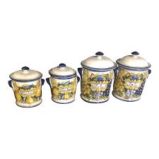 Check spelling or type a new query. Vintage Italian Hand Painted Ceramic Canisters Set Of 4 Chairish