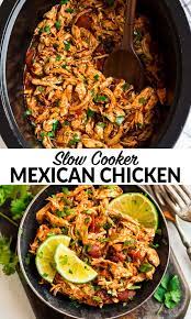 Easy And Delicious Crockpot Mexican Chicken Can Be Used In Dozens Of Simple Wee Chicken Crockpot Recipes Easy Chicken Crockpot Recipes Healthy Crockpot Recipes
