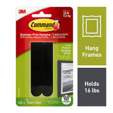 Command Large Black Picture Hanging Strips 3m United States