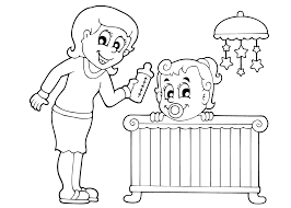 De ene dag is ze een baby die moet worden verzorgd, de volgende dag is ze een vriend(in) en maatje om leuke echte en denkbeeldige avonturen mee te. Baby Kleurplaat 32 Gratis Kleurplaten Geboorte Zoon Meisje