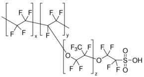 Nafion's unique ionic properties are a result of incorporating perfluorovinyl ether groups terminated with sulfona. Nafion Nr50 31175 20 9