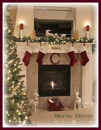 Christmas Fireplace Mantel With Tree Night Christmas Fireplace Christmas Fireplace Decor Diy Christmas Fireplace