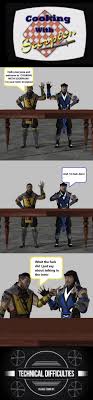The first page of a Cooking With Scorpion comic strip Im currently  working on. What do you think Scorpion & Sub-Zero will be making? :  rMortalKombat