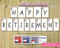 Mister Mailman Retirement Collection Print At Home Post Etsy In 2020 Office Party Decorations Office Retirement Party Happy Retirement Banner