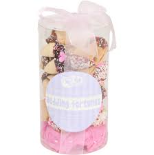 They are very detailed and time consuming, therefore something i think would be more suited as special gifts for the wedding party rather than favors. Wedding Fortune Cookie Cylinder Set Of 24