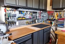 Another New Workspace Organized And Operational With Wall Control Metal Pegboard Thanks For The Garage Organization Garage Organization Diy Diy Garage Storage