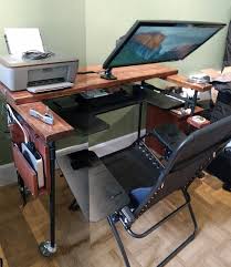 The ghostbed adjustable base allows for infinite ergonomic positions, including zero gravity. How I Built My Diy Adjustable Reclining Desk With Standing Option John Paul Helveston Diy Computer Desk Desk Ergonomic Desk