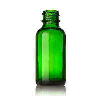 1oz Green Glass Boston Round Glass Bottle - 20-400 Neck