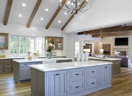 A cathedral ceiling can draw the eye upward creating a grand impression and add drama and ambiance to a room. Vaulted Kitchen Ceiling Wood Beams Design Ideas