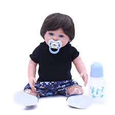 This hair color has become a huge trend in recent times. New Arrival 42cm Full Silcione Blue Eyes Lifelike Newborn Baby Boy With Black T And Plush Football Silicone Baby Reborn Dolls Dolls Aliexpress