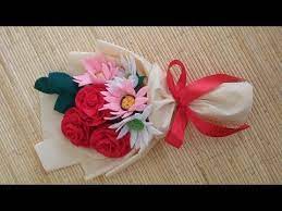 Diy Felt Flowers Bouquet Cara Membuat Buket Bunga Flanel Sedang Youtube Felt Flower Bouquet Felt Flowers Diy Felt Flowers