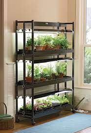 3 Tier Sunlite Garden Shelves Fluorescent T 5 Bulbs Free Shipping Grow Light Stand Garden Shelves Indoor Vegetable Gardening