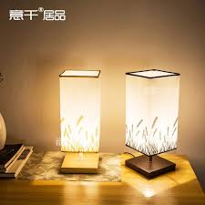 Simple Nordic Designs Mini Cloth Art Shade Table Lamp Bedroom Study Desk Light Wood Light Cafe Bar Co Table Lamps For Bedroom Night Lamp For Bedroom Lamp Decor