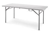 Folding Table with Comfort Legs, Grey, 6-ft For Living