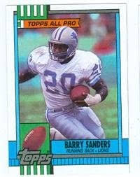 Rookie card where it's not the most talked about card. Amazon Com Barry Sanders Football Card 1990 Topps Rookie Card Detroit Lions 352 Sports Related Trading Cards Sports Outdoors