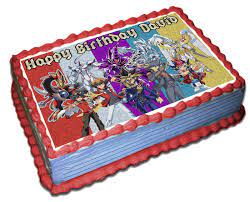 Amazon.com: Yugi Collection Personalized Cake Topper 1/4 8.5 x 11.5 Inches  Birthday Cake Topper : Grocery & Gourmet Food