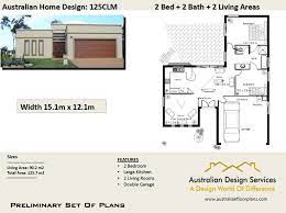 2 Bedroom 2 Car Garage House Plan Small 2 Bed Floor Plan Etsy House Plans Australia Garage House Plans House Plans