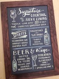 Bar Menu Cocktail Sign Hand Painted Sign With By Papertangent Chalk Menu Chalkboard Lettering Chalkboard Menu