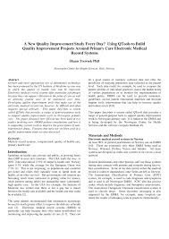 Ohiohealth primary care physicians, columbus (2017). Pdf A New Quality Improvement Study Every Day Using Qtools To Build Quality Improvement Projects Around Primary Care Electronic Medical Record Systems