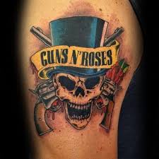 Guns n' roses central | latest guns n' roses news & videos. 40 Guns And Roses Tattoo Designs For Men Hard Rock Band Ink Ideas