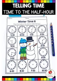 Telling Time Activity Winter Math Winter Themed Math Math Activities