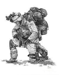 Praying Soldier Soldier Drawing Military Drawings Military Artwork