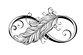 Infinity Symbol With Feather 213201 Illustrations Design Bundles Infinity Tattoo Designs Infinity Tattoos Feather Symbolism