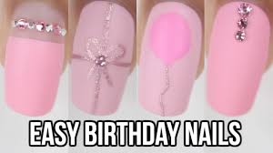 Birthday nails can also replicate your birthday decorations. 5 Easy Pink Birthday Nail Ideas Youtube
