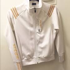 Adidas Black And Gold Jacket Womens Rare White And Gold Adidas Track Jacket Adidas Track Jacket Gold Adidas Jackets