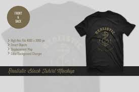 Black Realistic Tshirt Mockup Tshirt Mockup Mockup Realistic