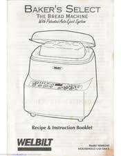 Видео welbilt bread machine recipe manual. Welbilt Baker S Select Abm6200 Manuals Manualslib
