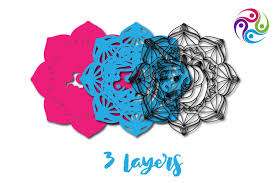 Download 3d Layered Mandala Unicorn Svg Cut File