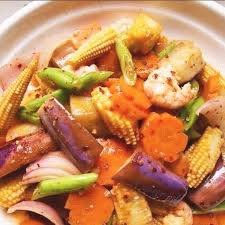 Urai helaian soun kering, tata melingkar dalam sendok peniris. Resepi Sayur Campur Goreng Sedap Resepi Merory Sedap Betul