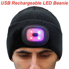 Ezgo Unisex Knitted Led Beanie Cap Ultra Bright Elite Outdoor Lighted Headlamp Hat With Removable Led Light Perfect Perfect Hands Unisex Baseball Cap Beanie
