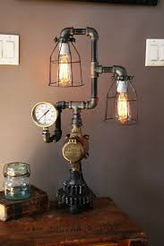 Steampunk Gear Lamp Light Industrial Art Machine Age Salvage Steam Gauge Steampunk Bedroom Steampunk Decor Steampunk Lamp