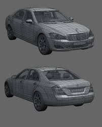 Making Of Mercedes S Class Millau Mercedes S Class 3d Drawings Wireframe