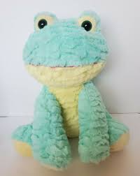 Kellytoy Pastel Frog Plush 16 Stuffed Animal Super Soft Kid Baby Gift Shab  Chic