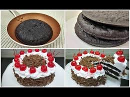 Fry Pan Black Forest Cake Recipe Chocolate Cake In Fry Pan Without Oven Youtube Chocolate Recipes Forest Cake Ingredients For Chocolate Cake